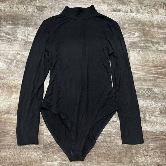 Mangopop Mock Neck Long Sleeve Bodysuit Size Large - Picture 1 of 8